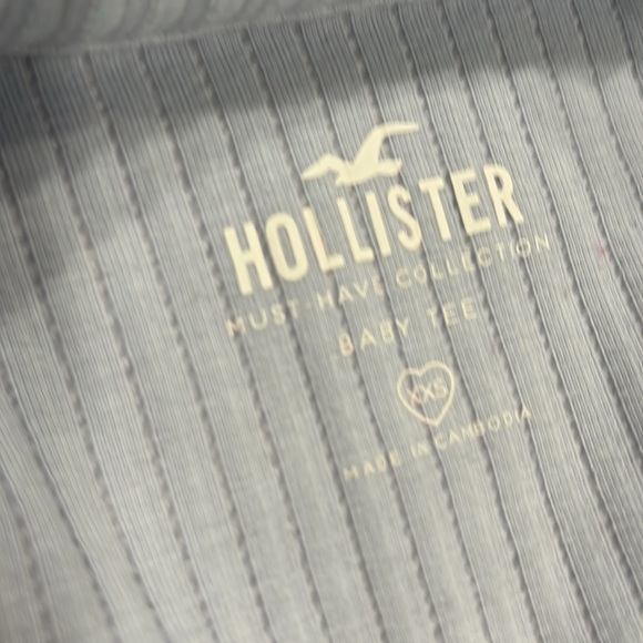 Hollister must-have collection ribbed baby blue tee - Picture 2 of 5
